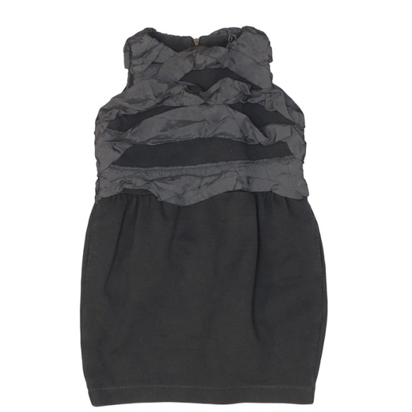 J. CREW CREWCUTS Gray Ruffle Shift Dress size 4/5 - Picture 2 of 4